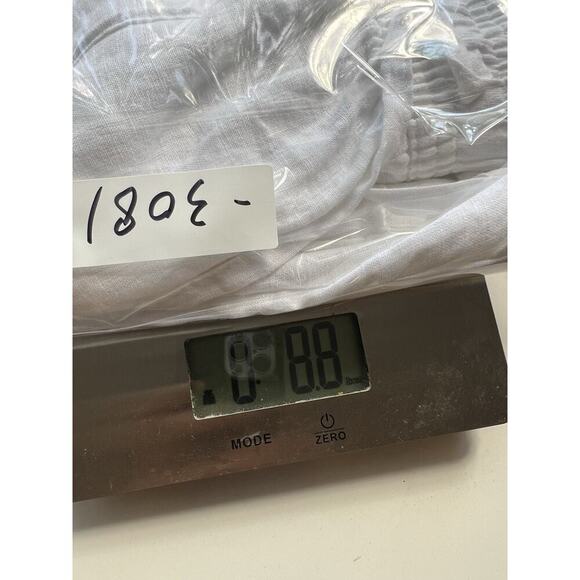 Sigrid Olsen Womens Linen Pull On Pants White Sz M Wide Leg Boho Vacation Beach - Picture 12 of 12